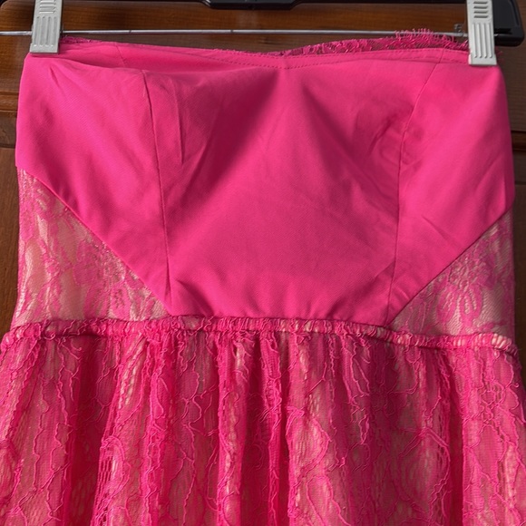 Darling strapless cut out pink mini dress size S - Picture 2 of 9
